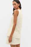 Tile Embroidery Top  Coconut Cream  hi-res