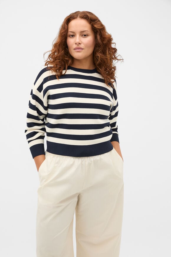 Textured Stripe Knit  Twilight Blue Stripe  hi-res