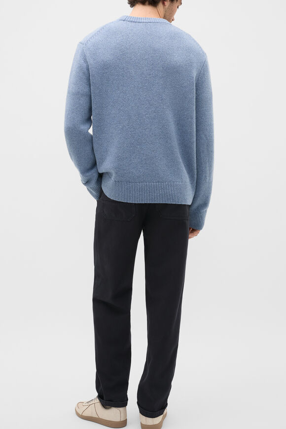Wool Cotton Crew  Harbour Blue  hi-res