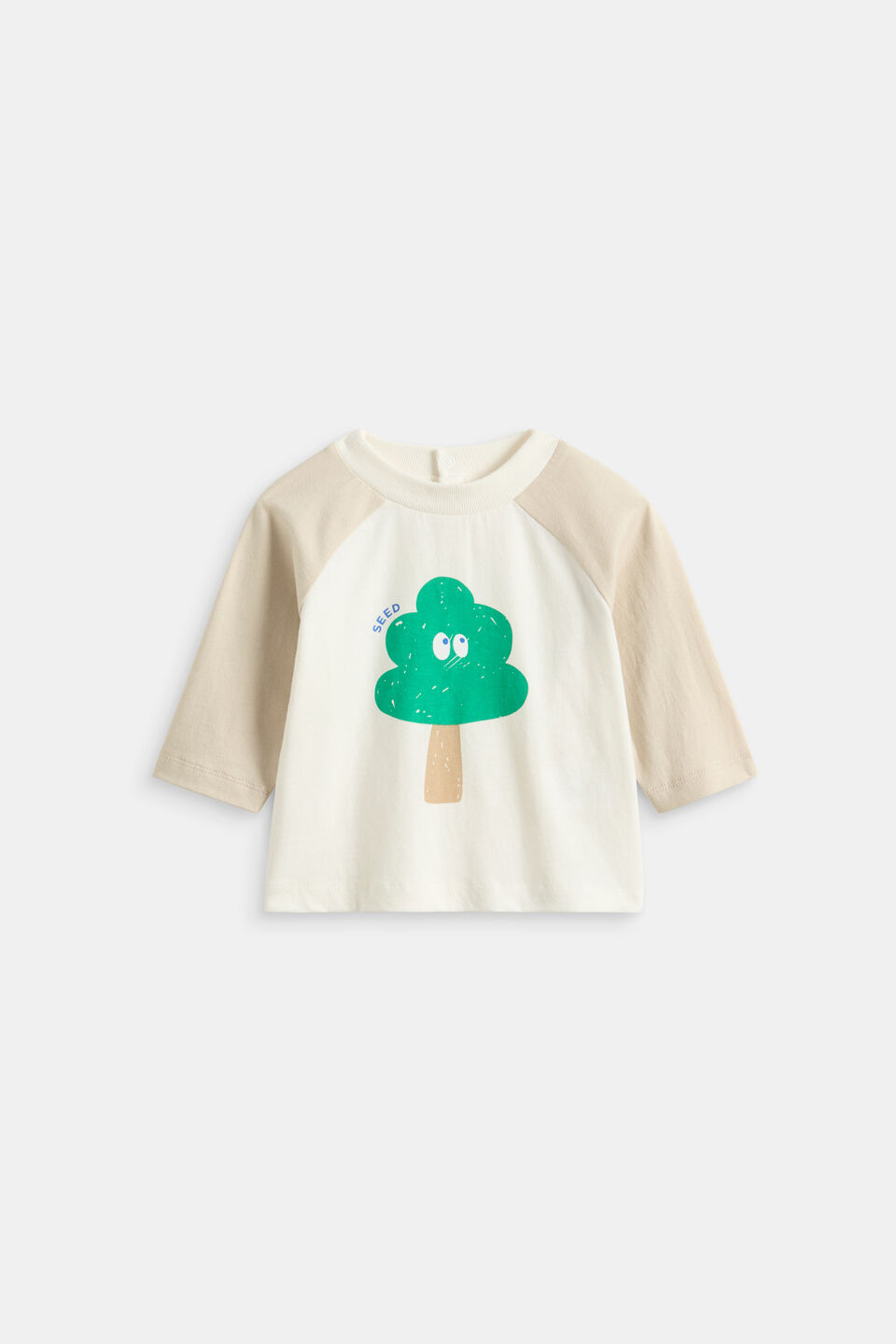 Tree Raglan Tee  Cool Stone