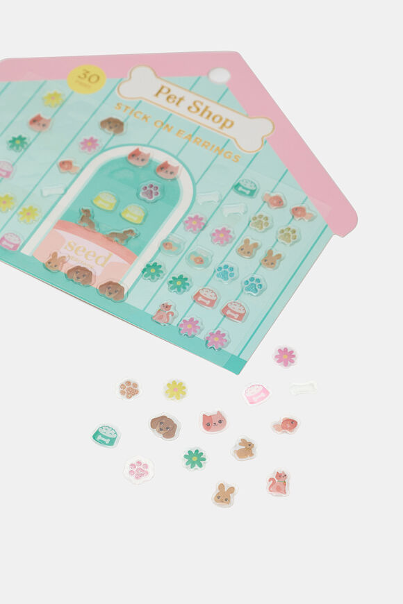 Pet Shop Stick on Earrings  Multi  hi-res