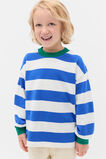 Block Stripe Sweat  Cobalt  hi-res