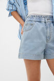 Core Denim Relaxed Paperbag Short   Chalk Blue Wash  hi-res