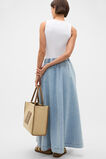 Soft Denim Circle Skirt   Chalk Blue Wash  hi-res