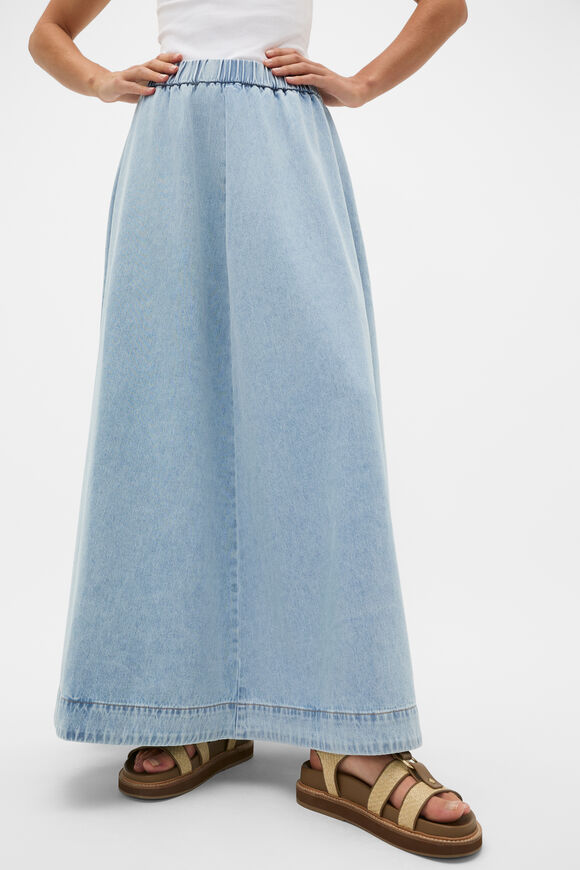 Soft Denim Circle Skirt   Chalk Blue Wash  hi-res