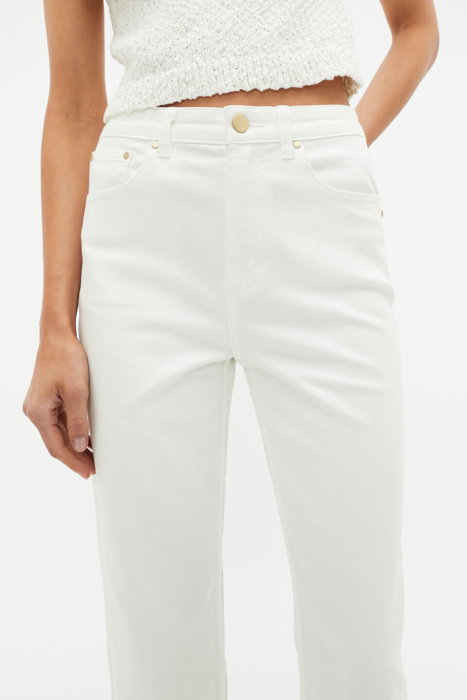 Core Straight Leg Stretch Jean  Cloud Cream