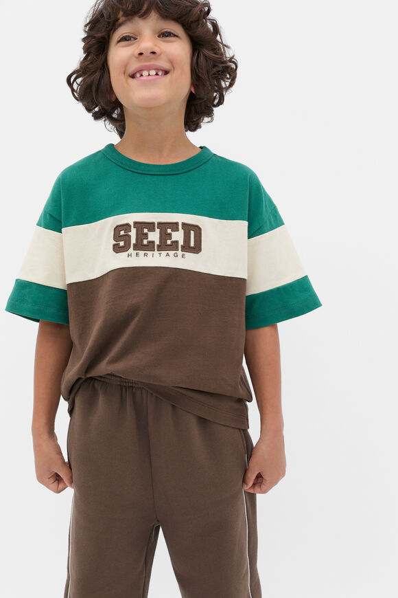 Colourblock  Logo Tee  Cacao  hi-res