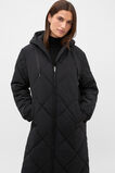 Longline Puffer Coat  Black  hi-res