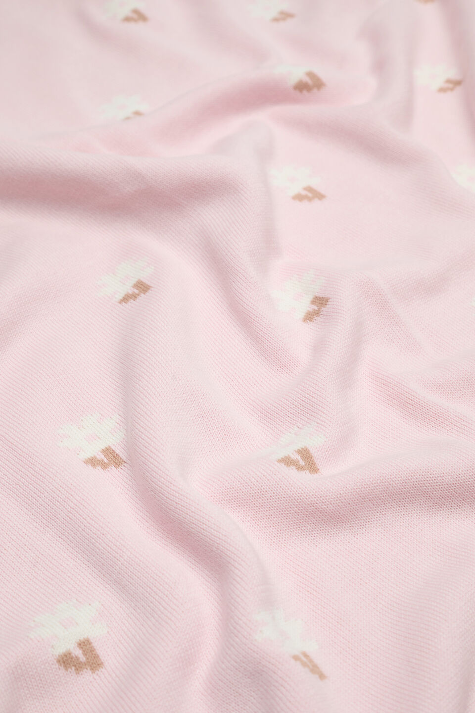 Jacquard Knit Blanket  Musk
