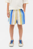 Multi Stripe Vacay Short  Electric Blue Multi  hi-res