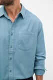 Drapey Twill Shirt  Ocean Blue  hi-res