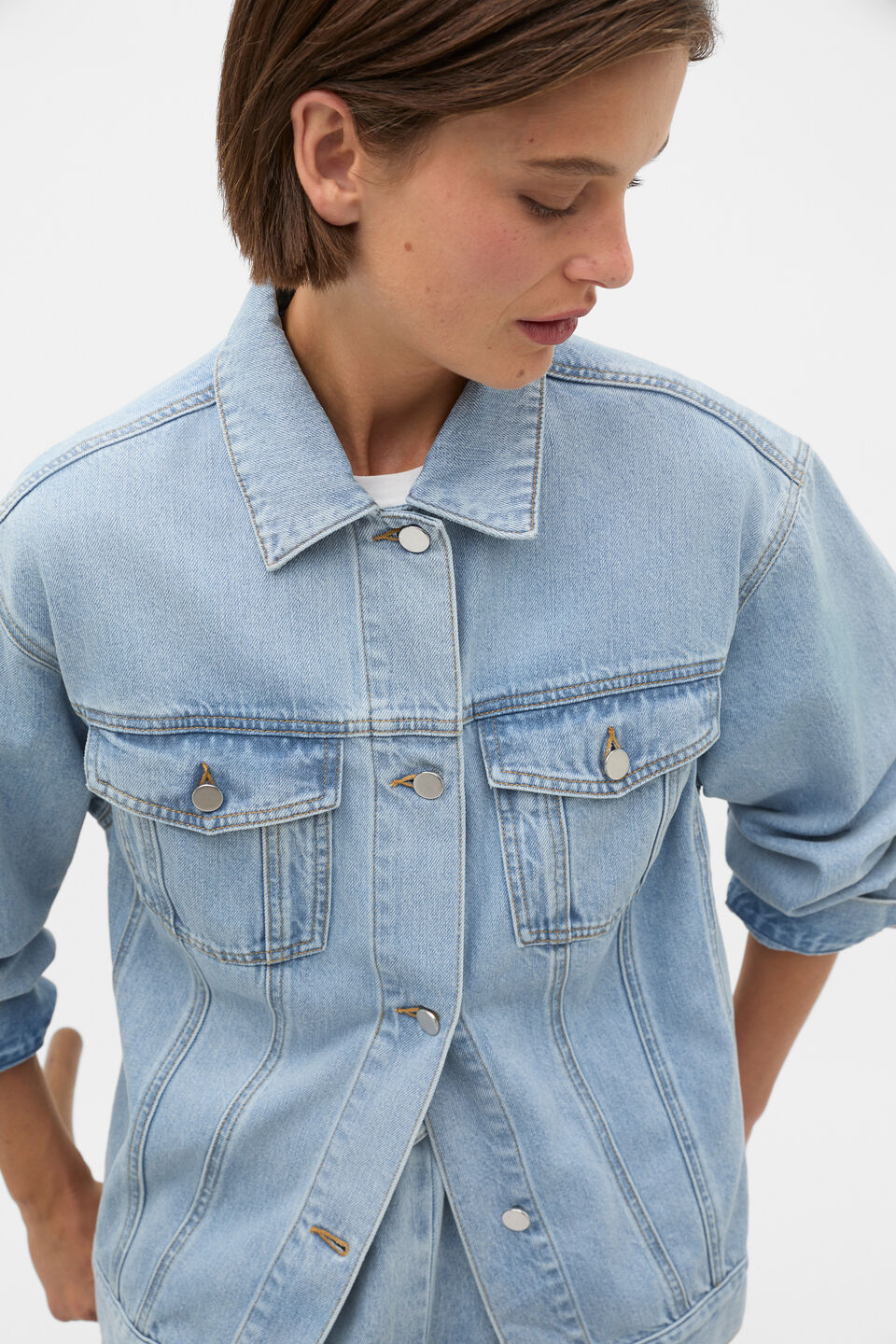 Classic Denim Jacket   Chalk Blue Wash