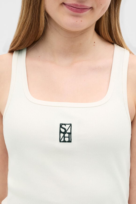 Square Neck Logo Tank  Classic Cream  hi-res