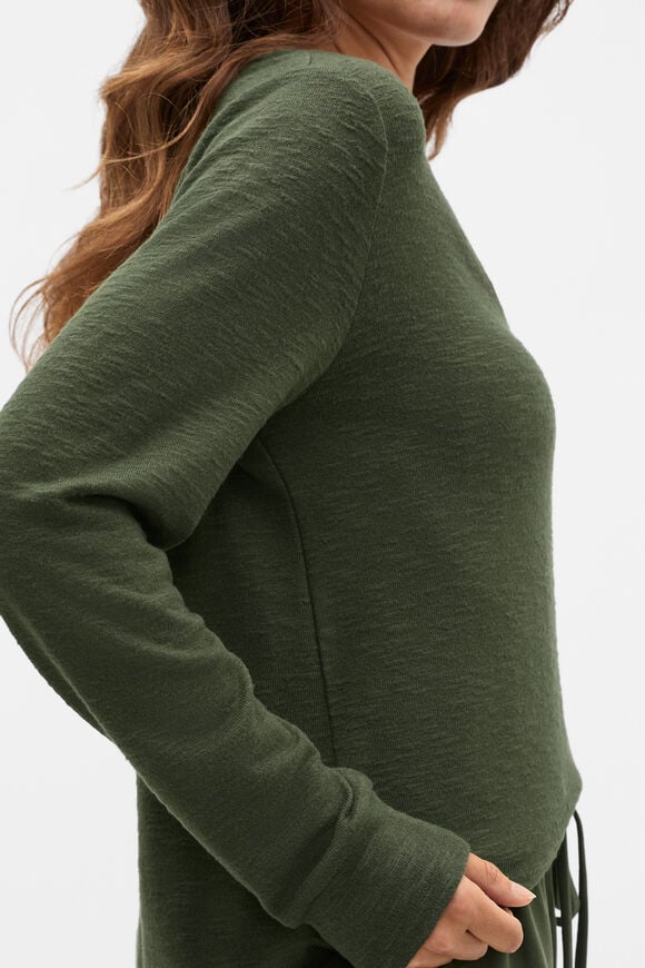 Supersoft V Neck Top  Deep Forest  hi-res