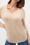 Supersoft V Neck Top  Sandstone Marle  hi-res