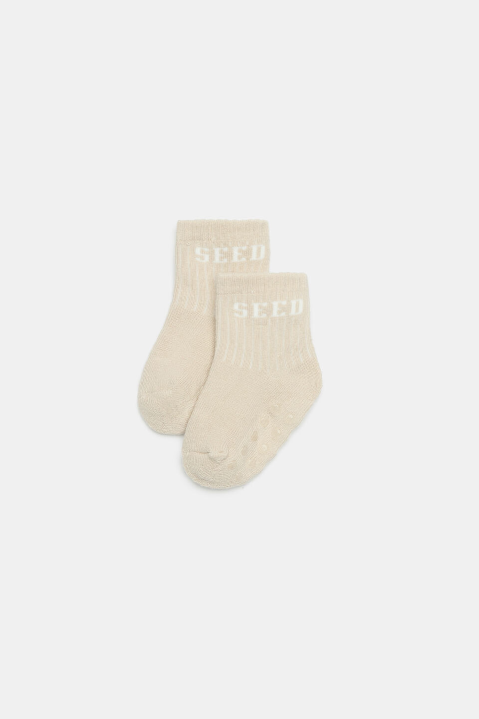 Baby Terry Logo Sock  Cool Stone