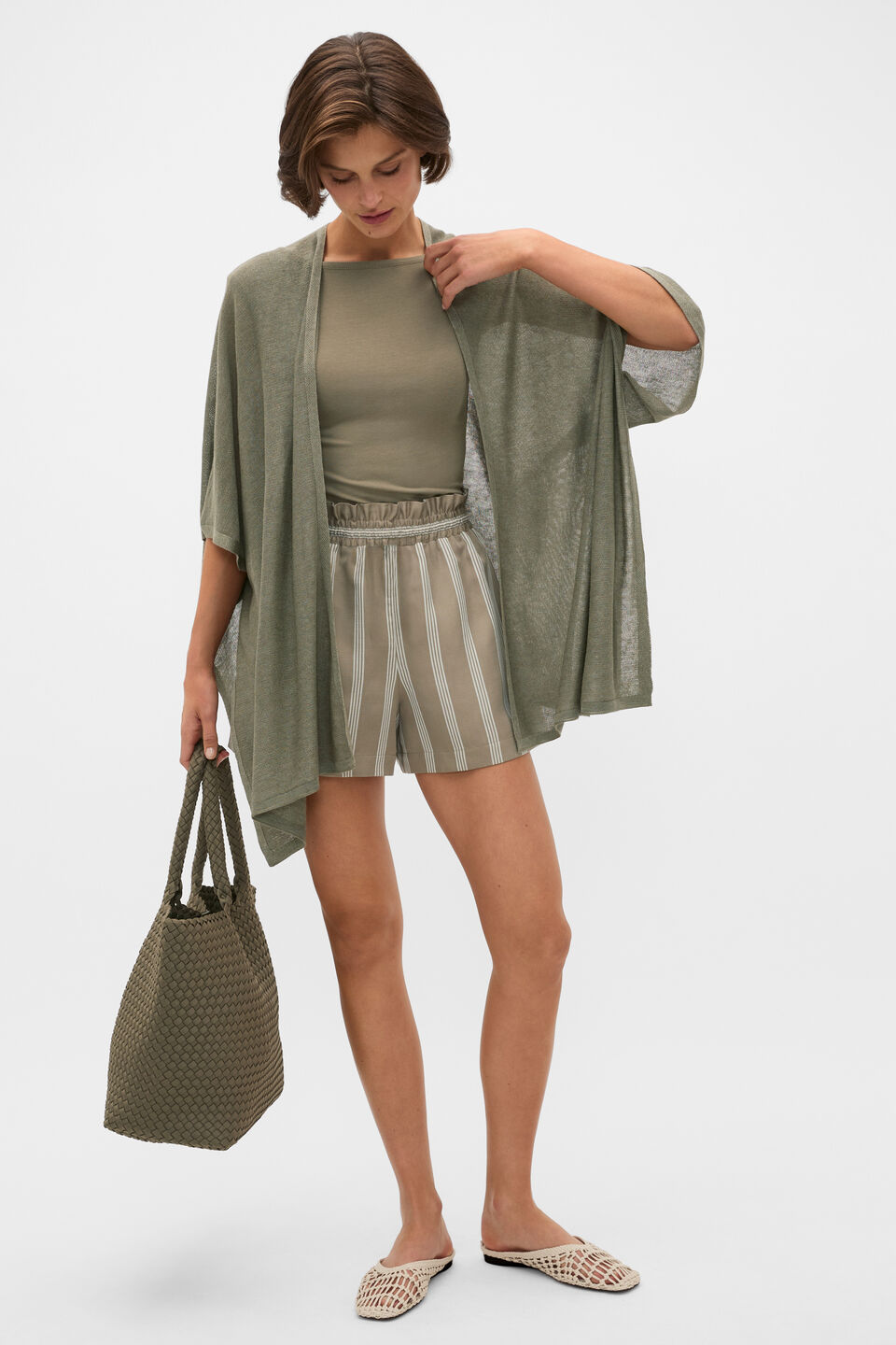 Fine Knit Poncho  Caper