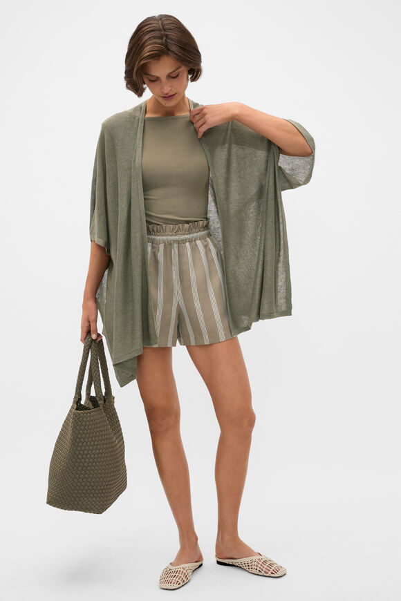 Fine Knit Poncho  Caper  hi-res