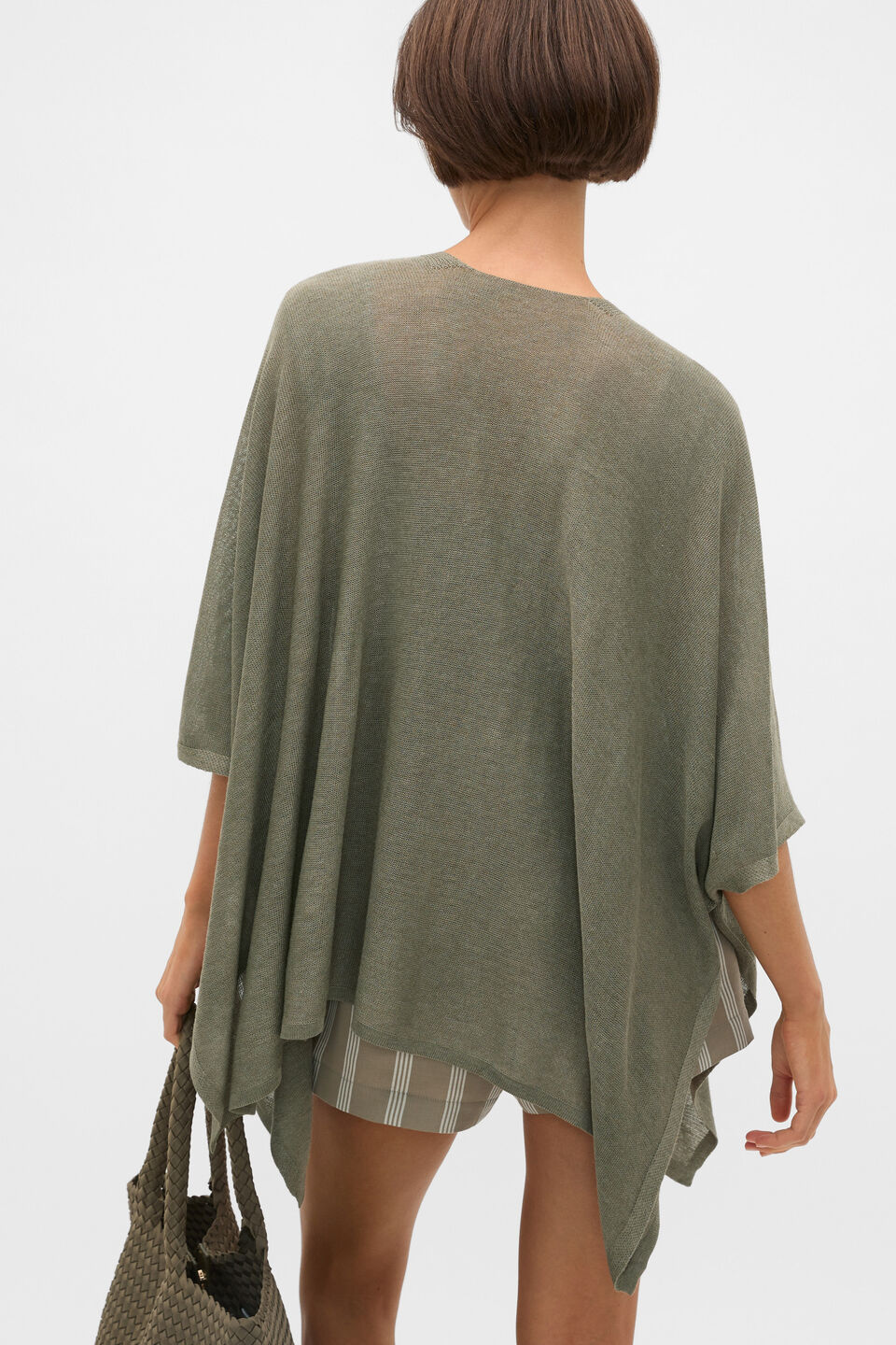 Fine Knit Poncho  Caper
