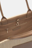 Structured Woven Tote  Tan  hi-res