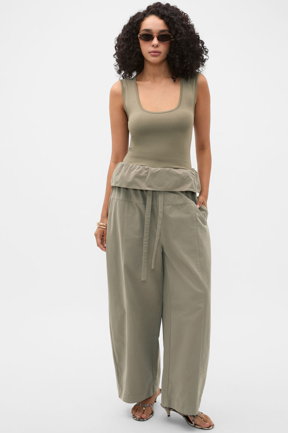 Boat Neck 90s Top  Caper