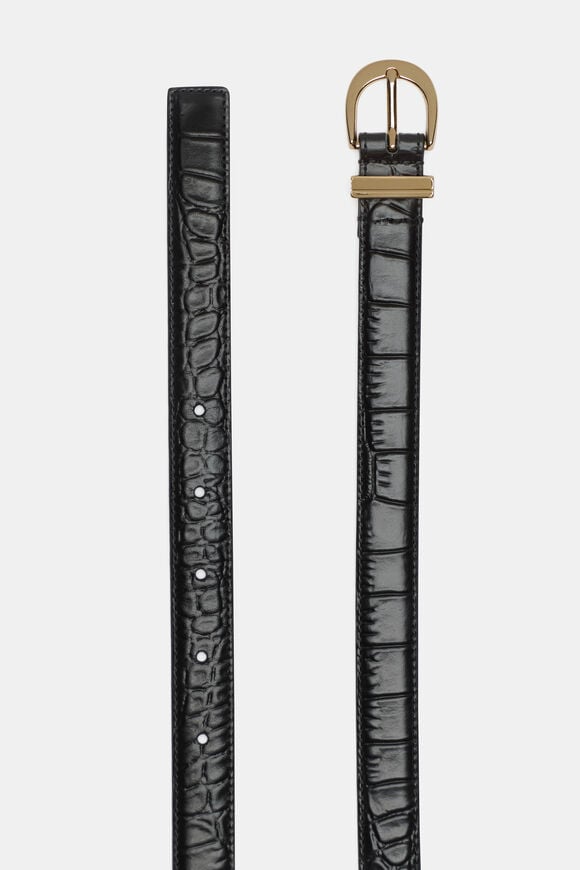 Raven Metal Keeper Belt  Black Croc  hi-res