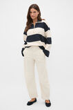 Twill Cotton Tapered Pant  Coconut Cream  hi-res