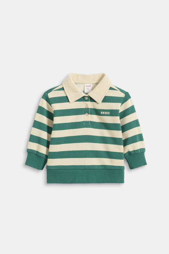 Stripe Sweat  Jungle Green  hi-res