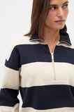 Half Zip Stripe Sweat  Twilight Blue Stripe  hi-res