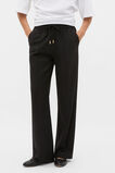 Elasticated Tie Front Pant  Black  hi-res
