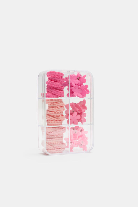 Clip and Elastic Pack  Pink Multi  hi-res