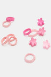 Clip and Elastic Pack  Pink Multi  hi-res