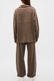 Terry Zip Neck Sweat  Chestnut  hi-res