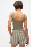 Variegated Stripe Paperbag Short  Caper Stripe  hi-res
