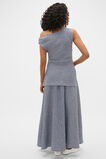 Linen Gingham Asymmetrical Top  Twilight Blue Gingham  hi-res