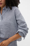 Linen Gingham Oversized Shirt  Twilight Blue Gingham  hi-res