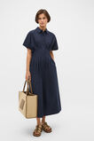 Poplin Waisted Shirt Dress  Twilight Blue  hi-res