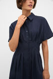 Poplin Waisted Shirt Dress  Twilight Blue  hi-res