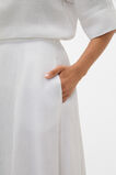 Core Linen Midi Skirt  Whisper White  hi-res