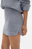 Linen Gingham Mini Skirt  Twilight Blue Gingham  hi-res