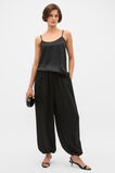 Gathered Satin Genie Pant  Black  hi-res