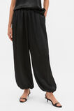 Gathered Satin Genie Pant  Black  hi-res