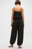 Gathered Satin Genie Pant  Black  hi-res