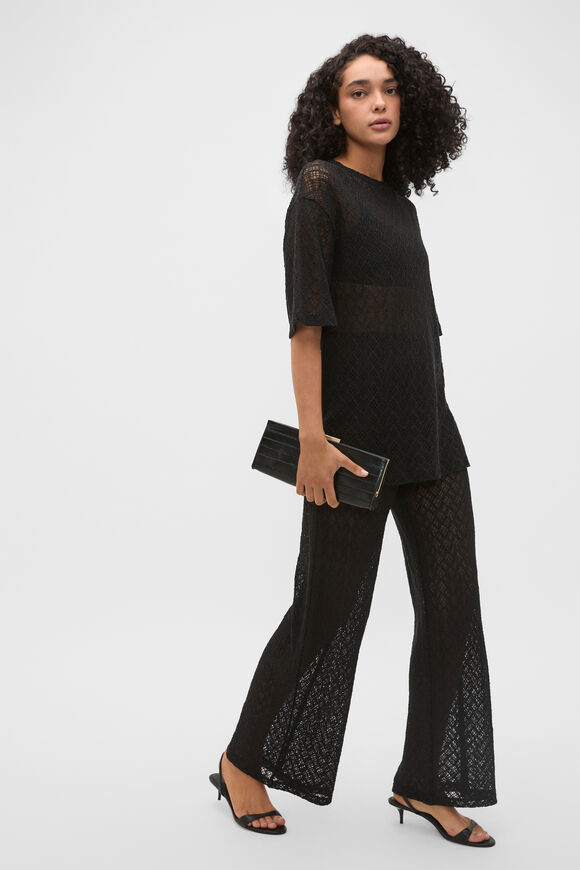 Lace Sheer Pant  Black  hi-res