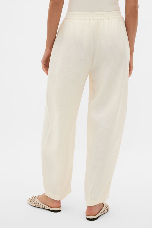 Core Linen Soft Barrel Leg Pant  Coconut Cream  hi-res