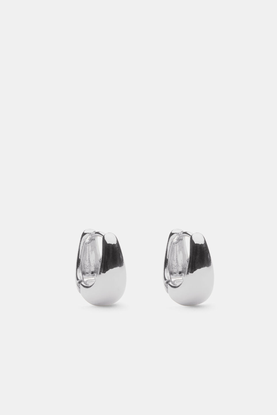 Small Hinge Hoop  Silver