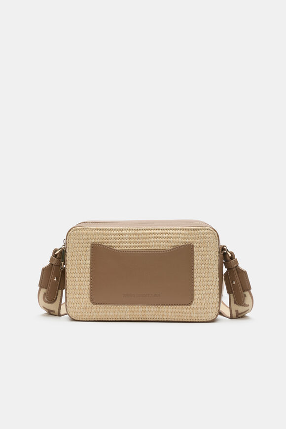 Textured Camera Bag  Tan  hi-res