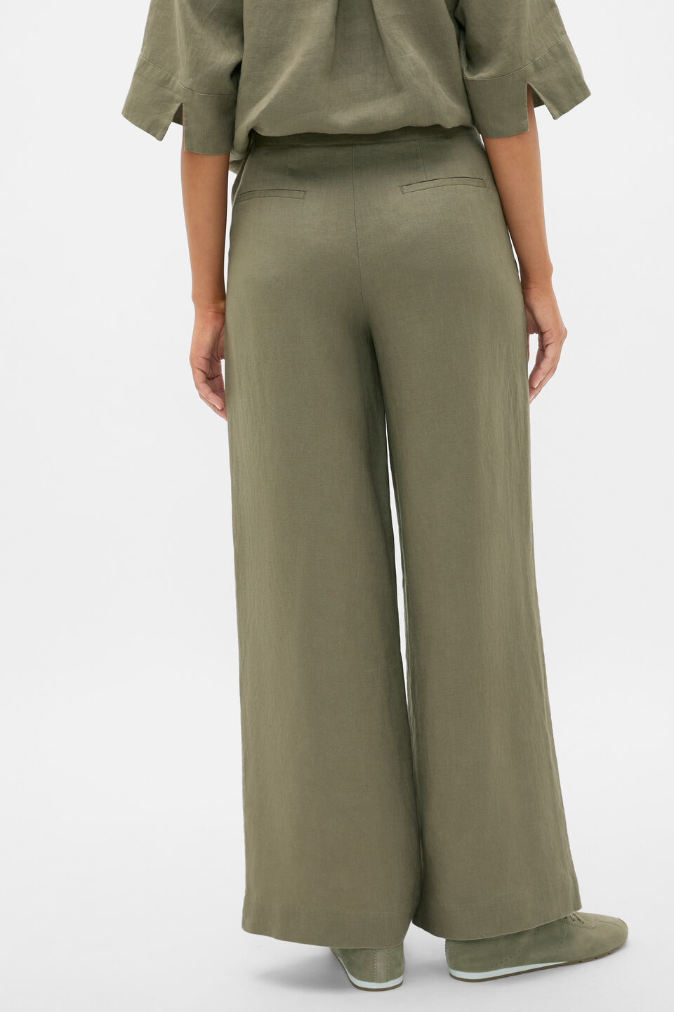 Core Linen Waisted Pant  Caper
