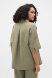 Core Linen Half Placket Popover  Caper  hi-res
