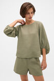 Core Linen Balloon Sleeve Top  Caper  hi-res